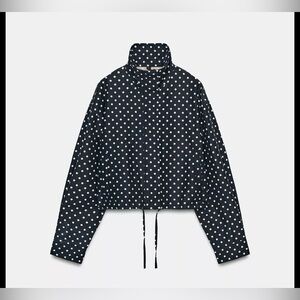 ZARA PUFFED POLKA DOT JACKET XL NWT